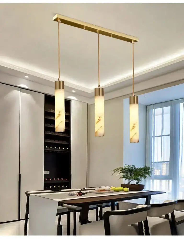 Copper Marble Pendant Light
