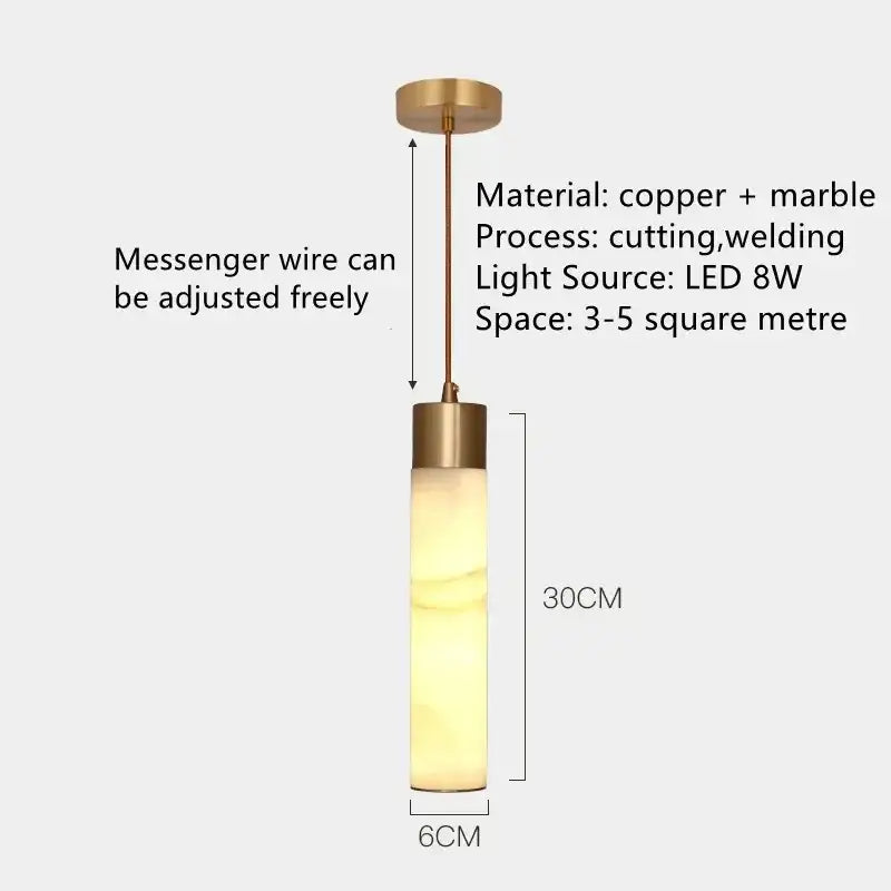 Copper Marble Pendant Light