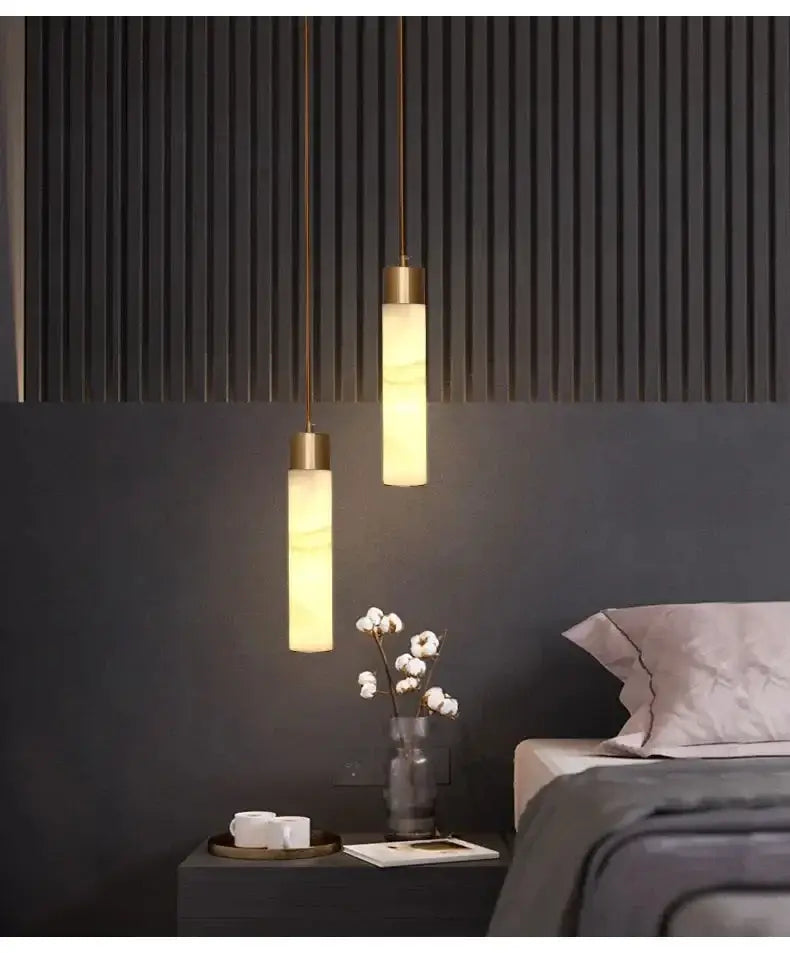 Copper Marble Pendant Light