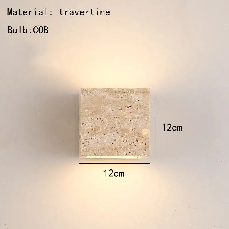Marble Cuboid LED Sconce