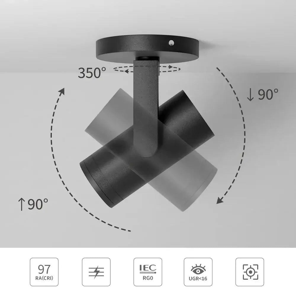 Black Dimmable LED Spotlight