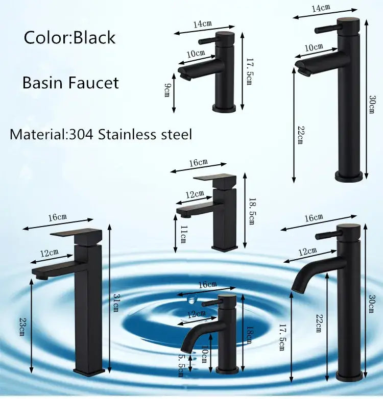 Black Stainless Basin Faucet