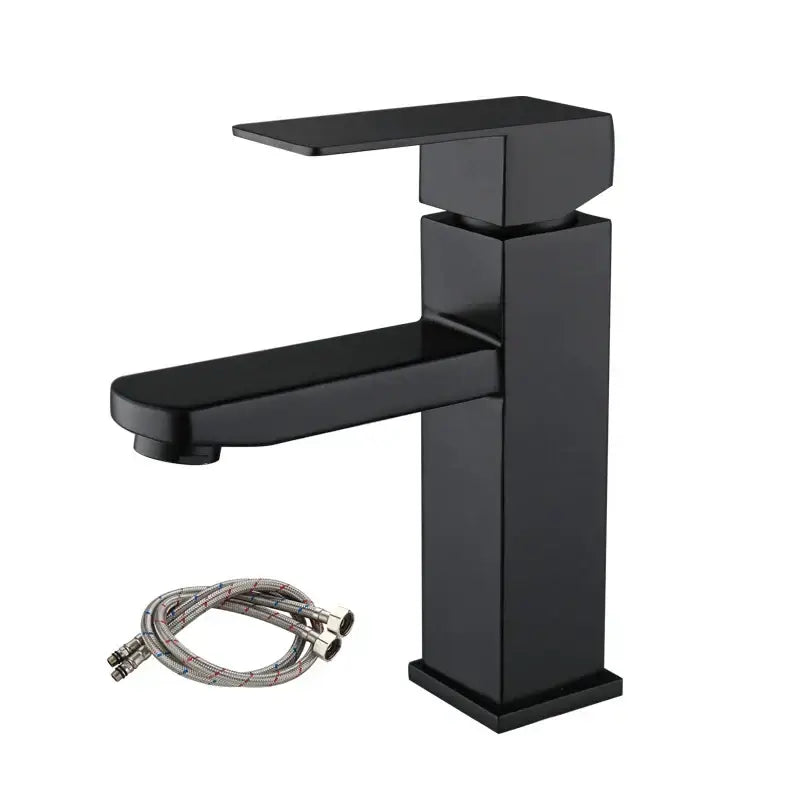 Black Single Handle Faucet with Hose