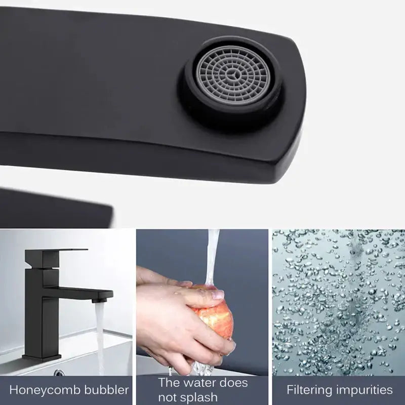 Black Single Handle Faucet with Hose