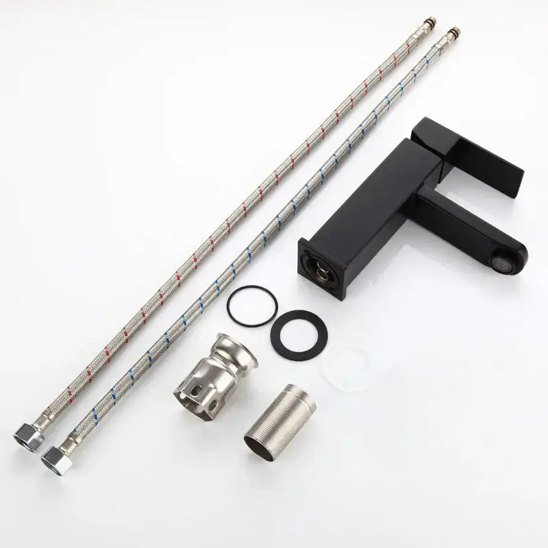 Black Single Handle Faucet with Hose