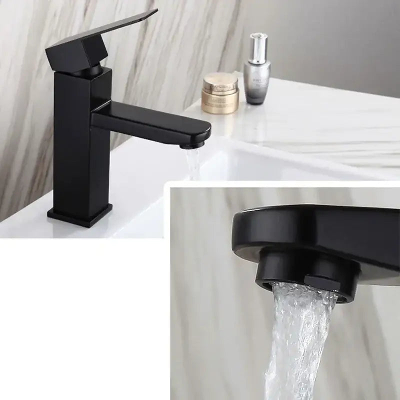 Black Single Handle Faucet with Hose