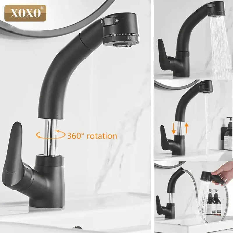 Black Kitchen Spray Mixer