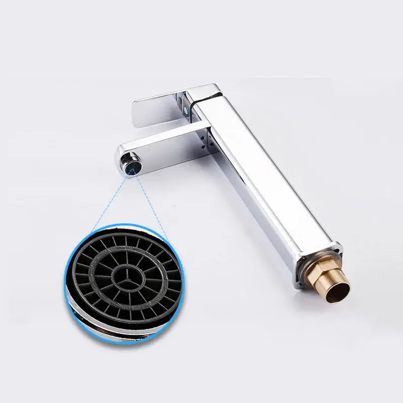 Rectangular Black Bathroom Faucet