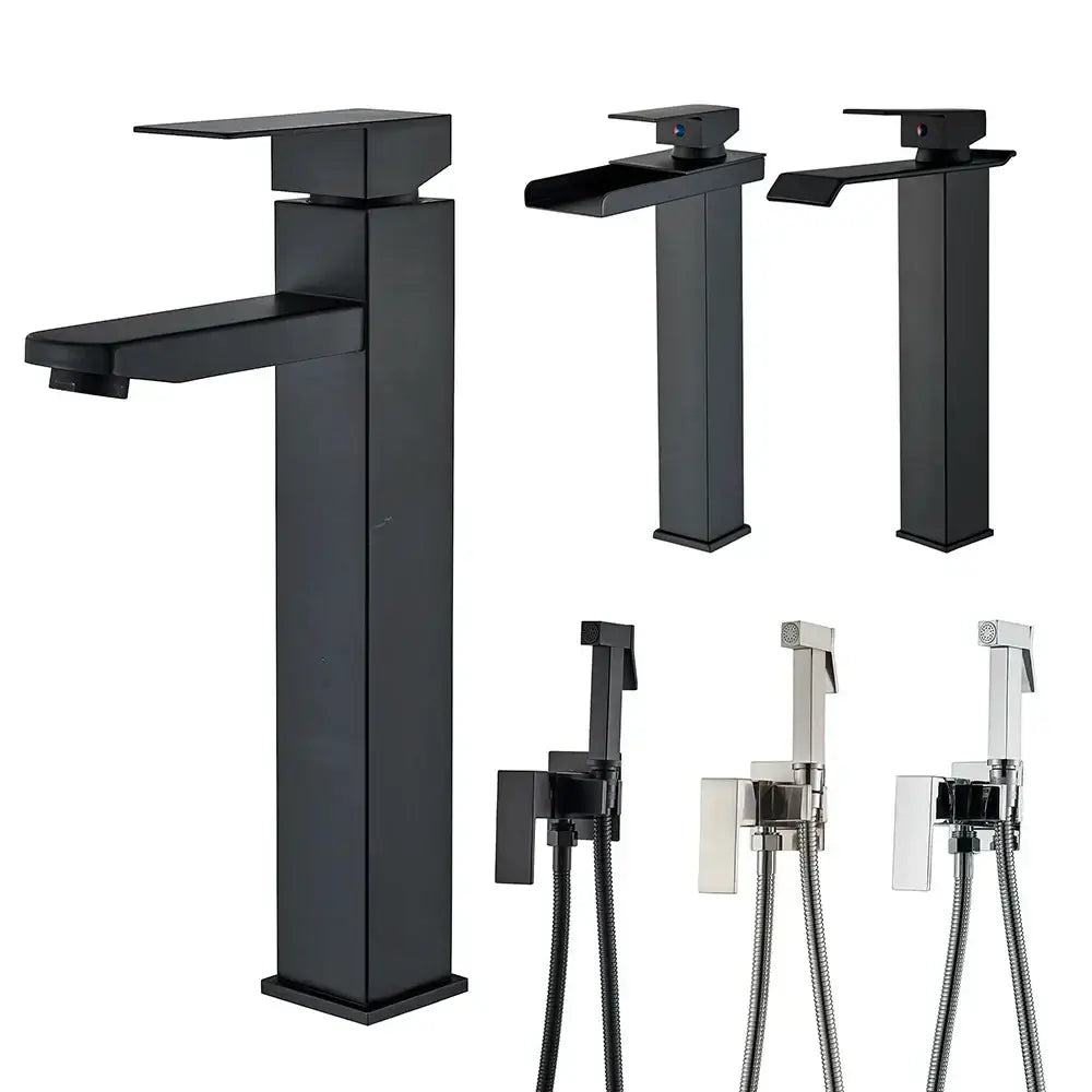 Matte Black Faucet Combo