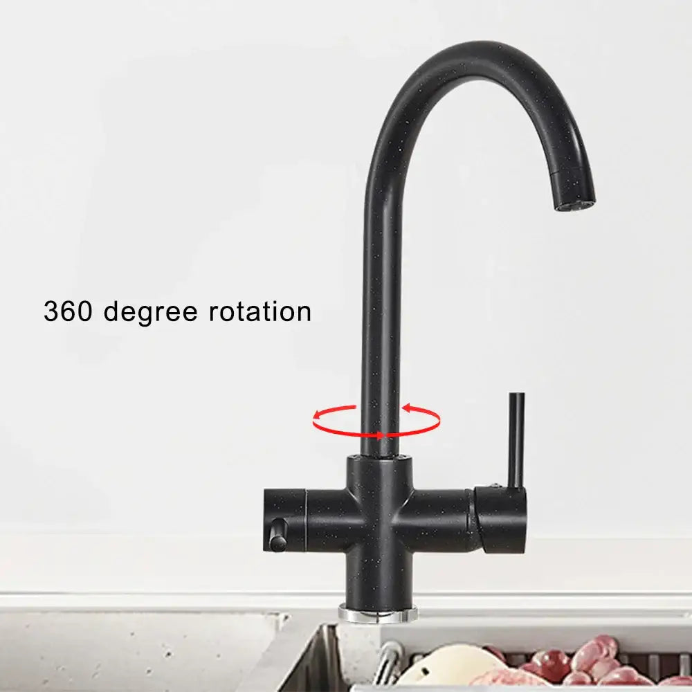 Black Brass Dual Handle Faucet