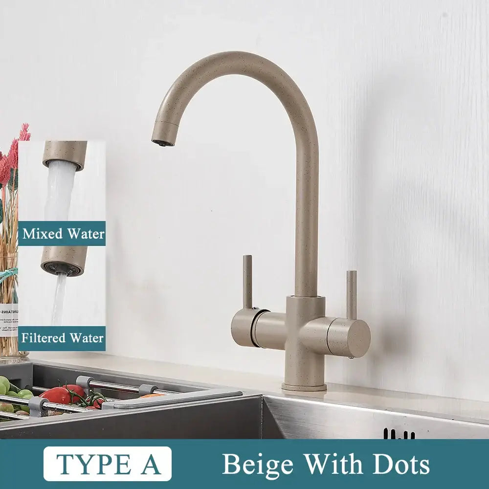 Black Brass Dual Handle Faucet