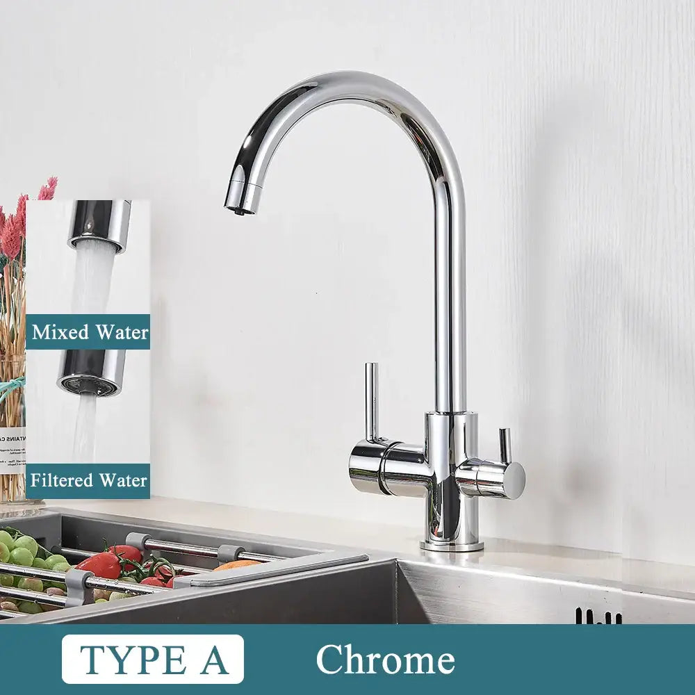 Black Brass Dual Handle Faucet