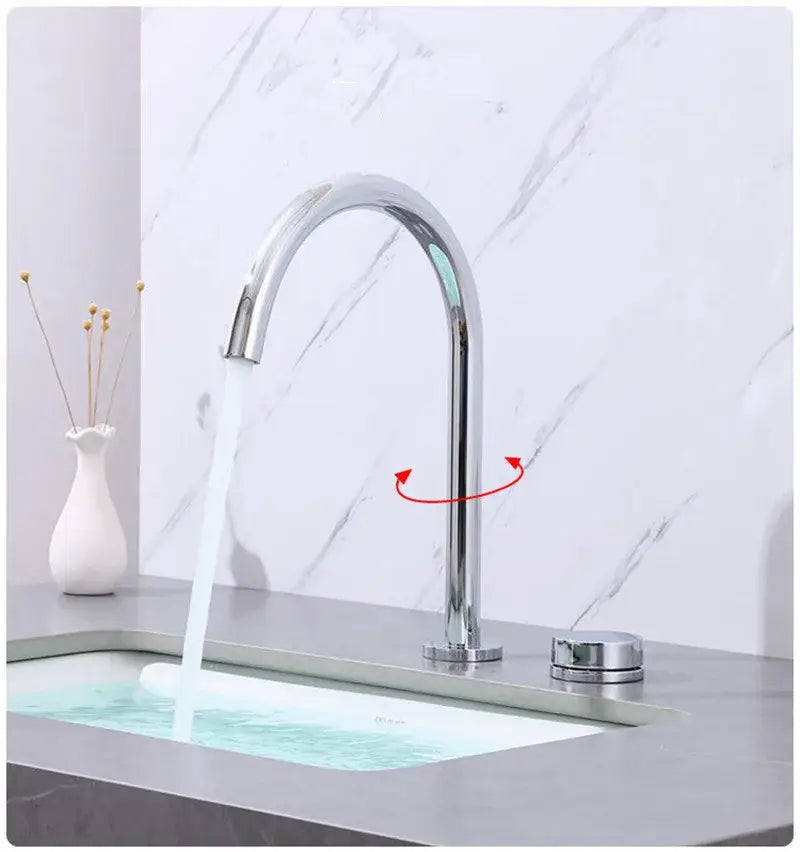 Black Gold Basin Faucet with Two-Hole Design