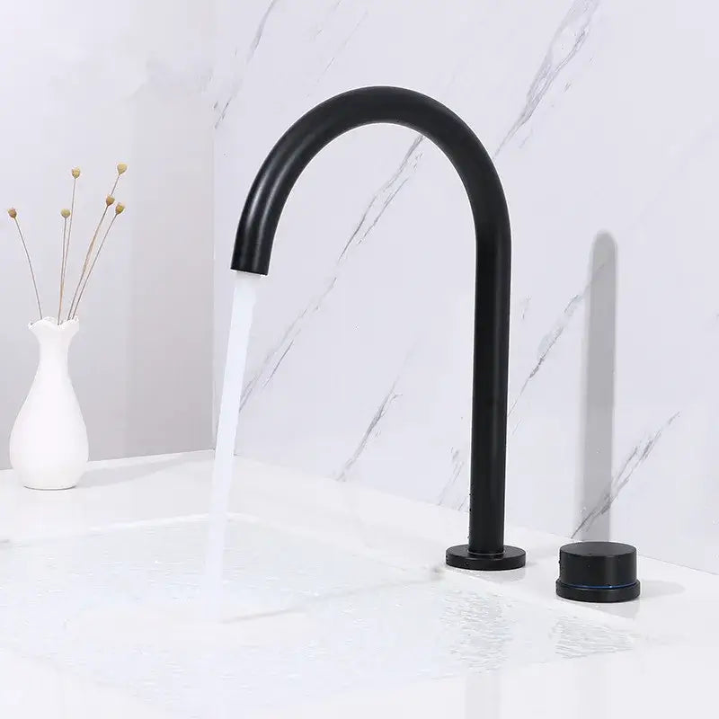 Black Gold Basin Faucet with Two-Hole Design