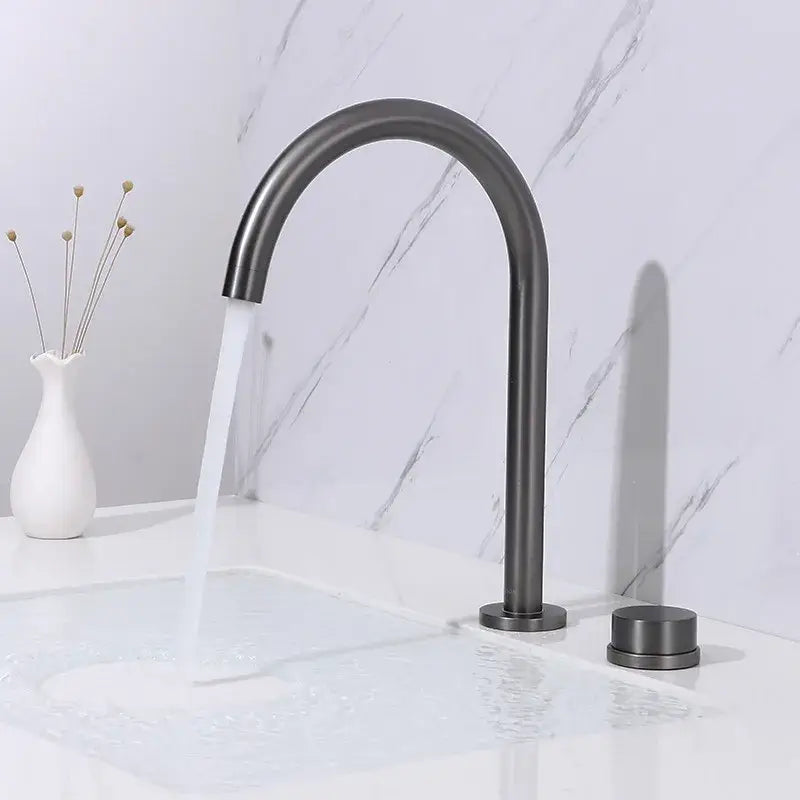 Black Gold Basin Faucet with Two-Hole Design