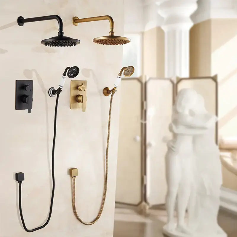 Black Gold Shower Set