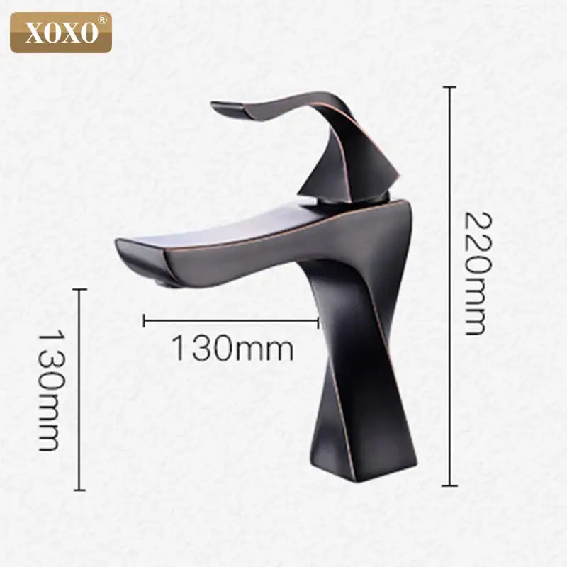 Black Brass Basin Faucet Oil-Rubbed Single Handle