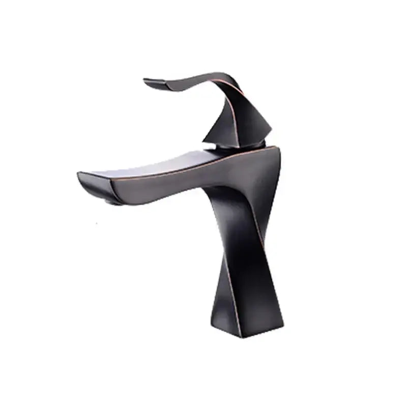 Black Brass Basin Faucet Oil-Rubbed Single Handle