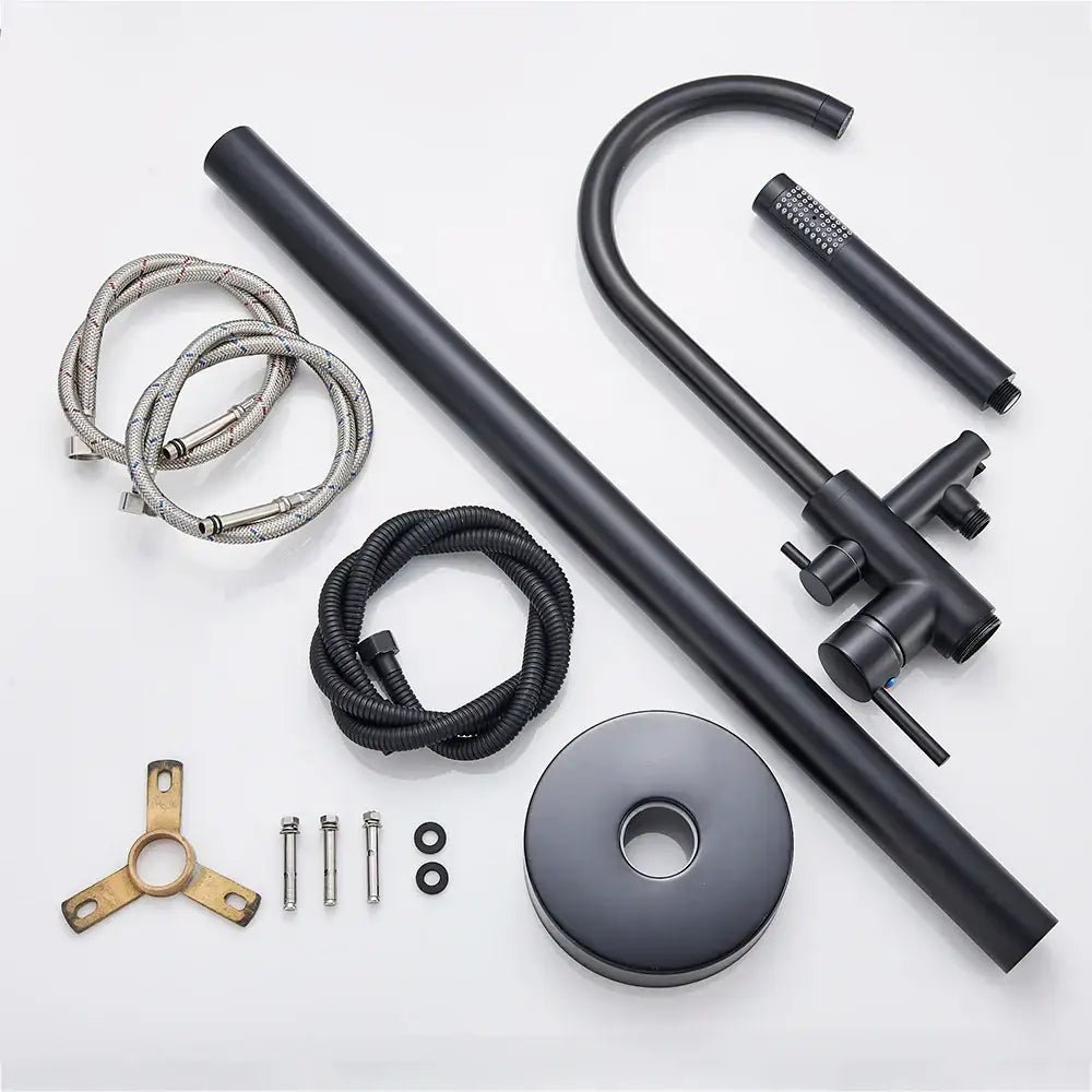 Black Dual Handle Bathtub Faucet