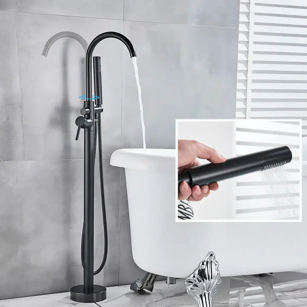 Black Dual Handle Bathtub Faucet