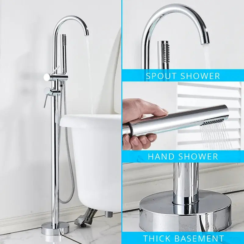 Black Dual Handle Bathtub Faucet