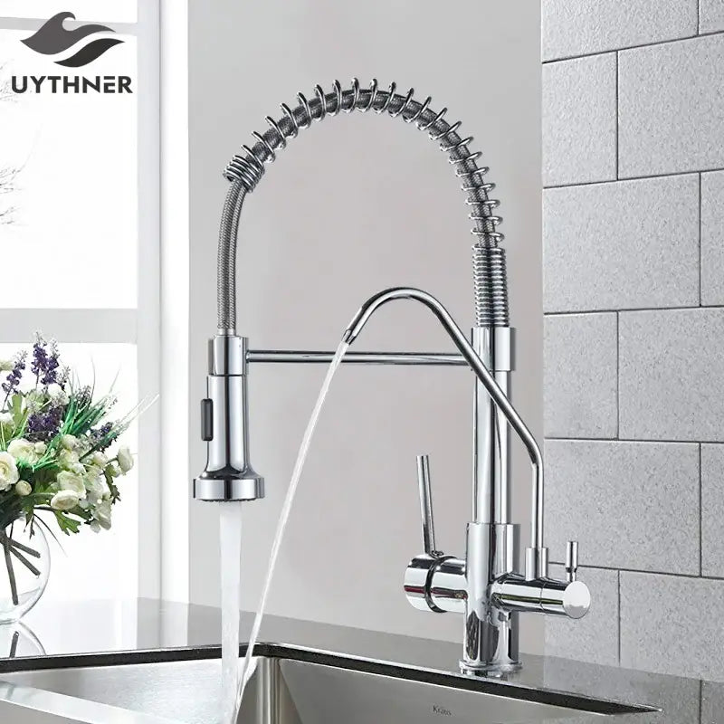 Black Dual Handle Kitchen Faucet