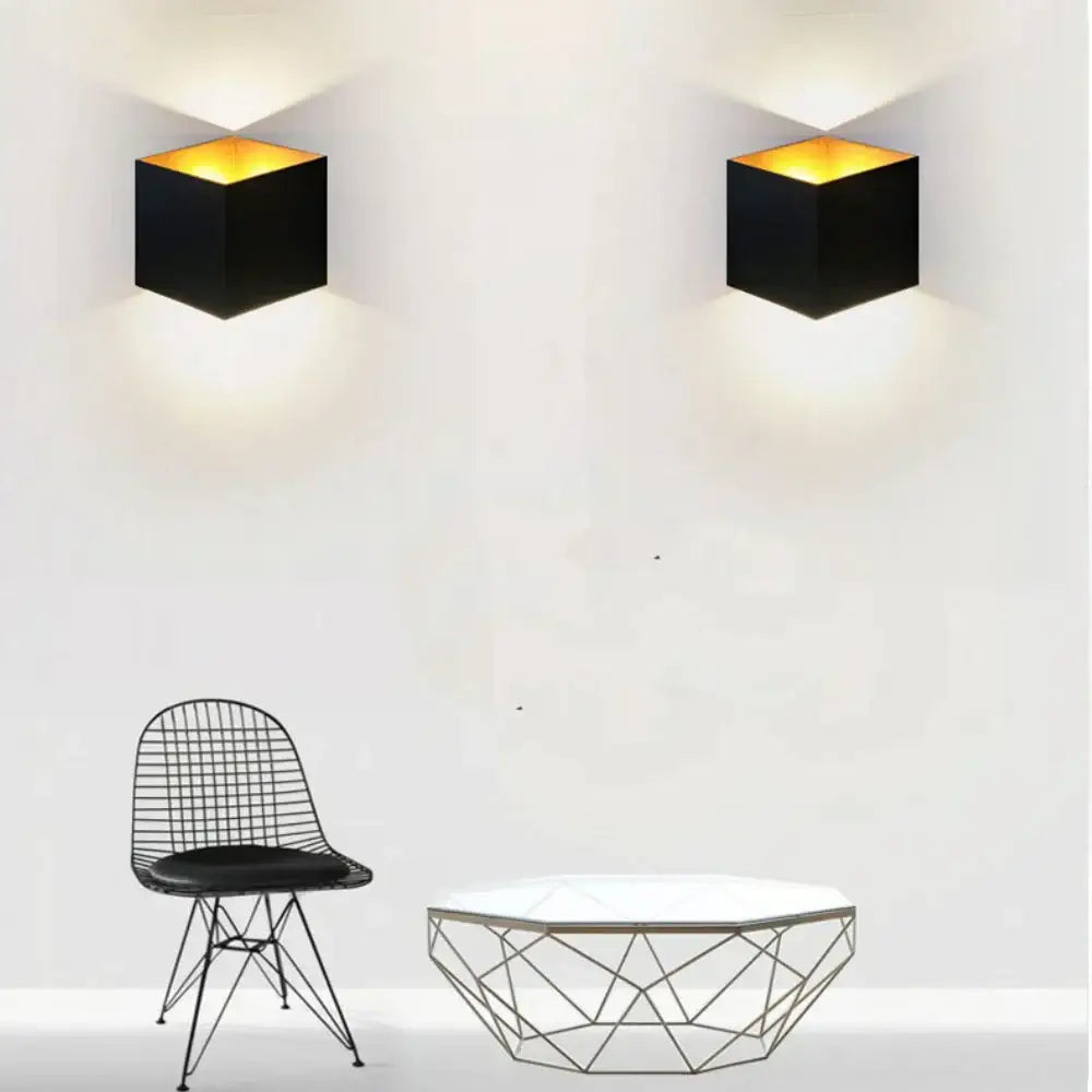 Black Dual-Head Wall Sconce