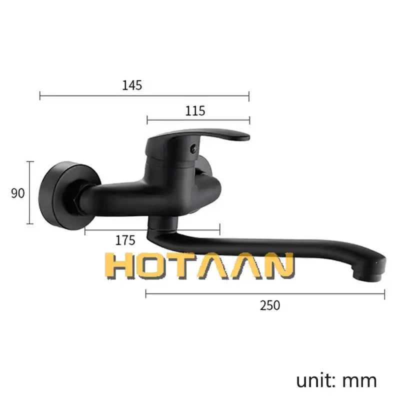 Black Dual Hole Kitchen Faucet