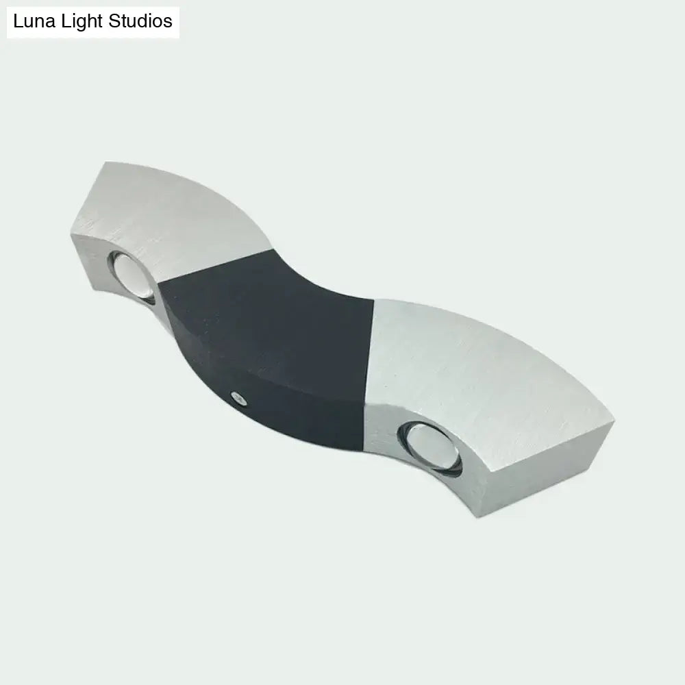 Black Gray Wave Sconce
