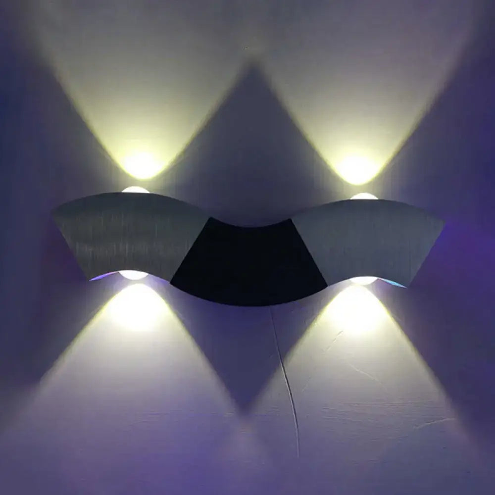 Black Gray Wave Sconce