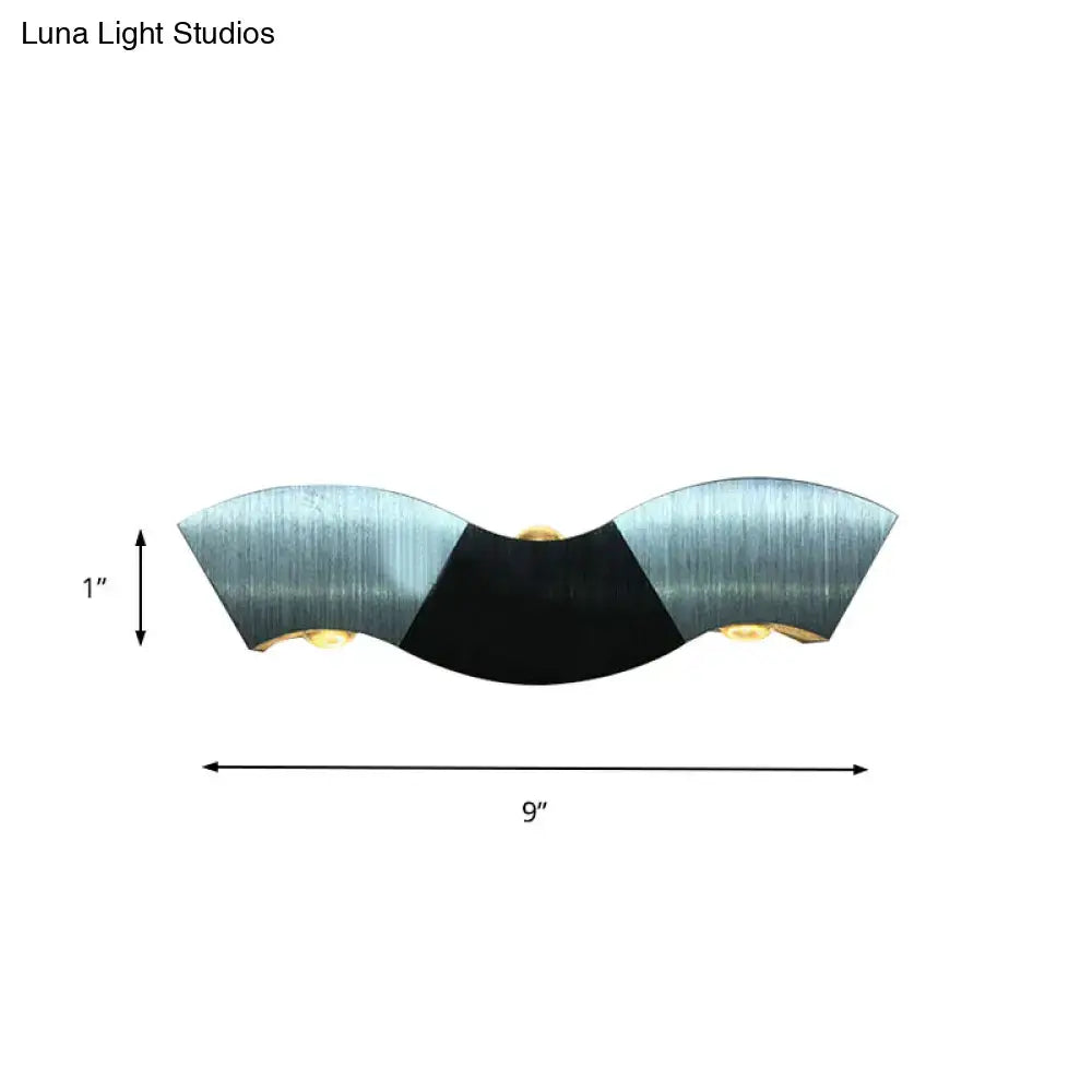 Black Gray Wave Sconce