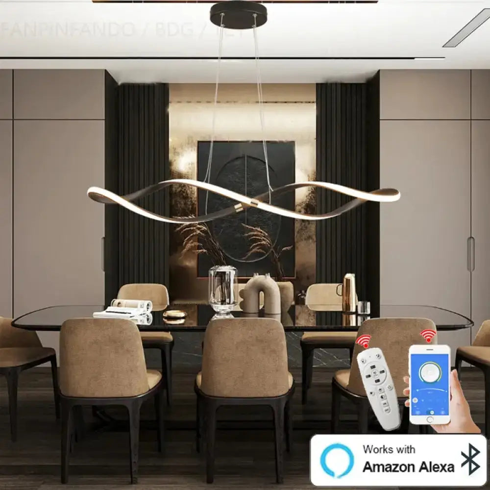 Black LED Chandelier Pendant