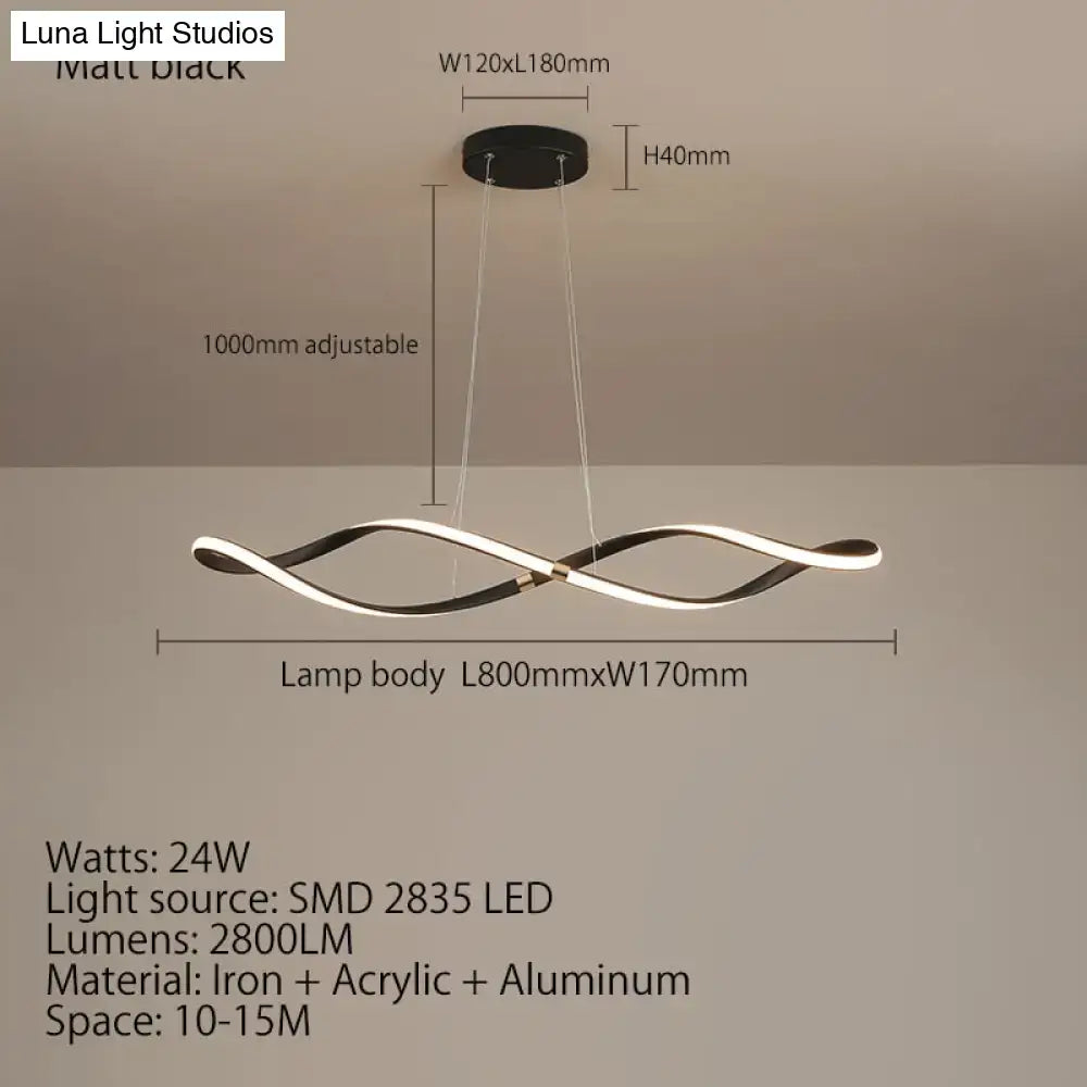 Black LED Chandelier Pendant