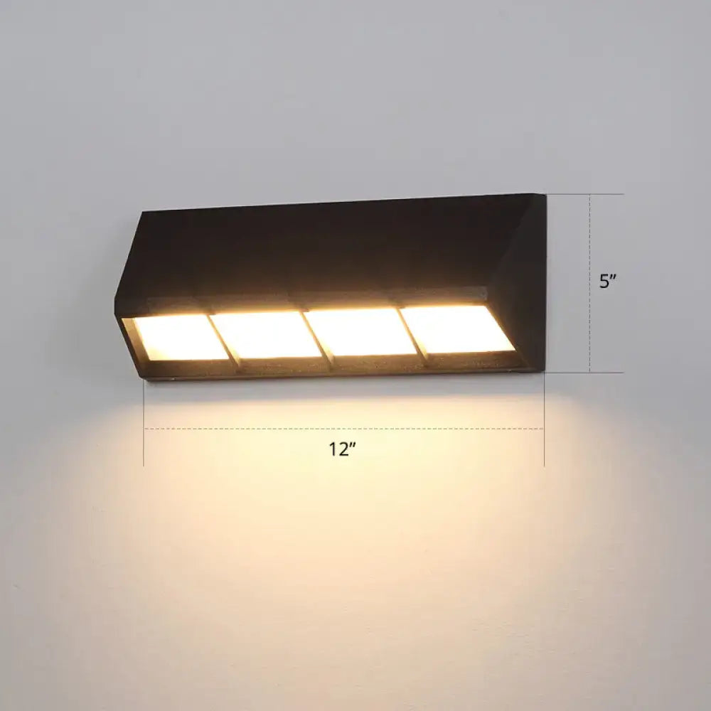 Black Cast Iron Outdoor Industrial Sconce