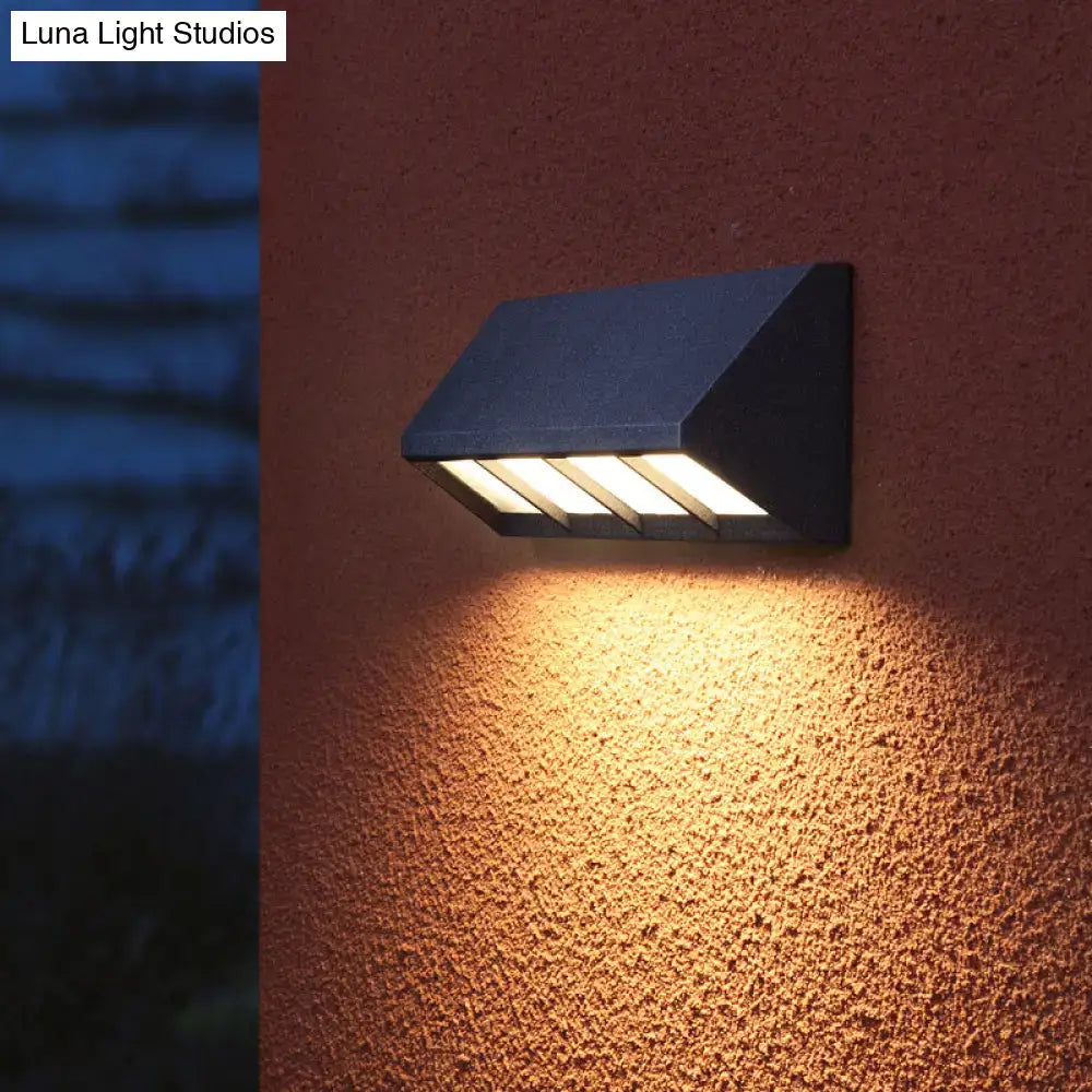 Black Cast Iron Outdoor Industrial Sconce