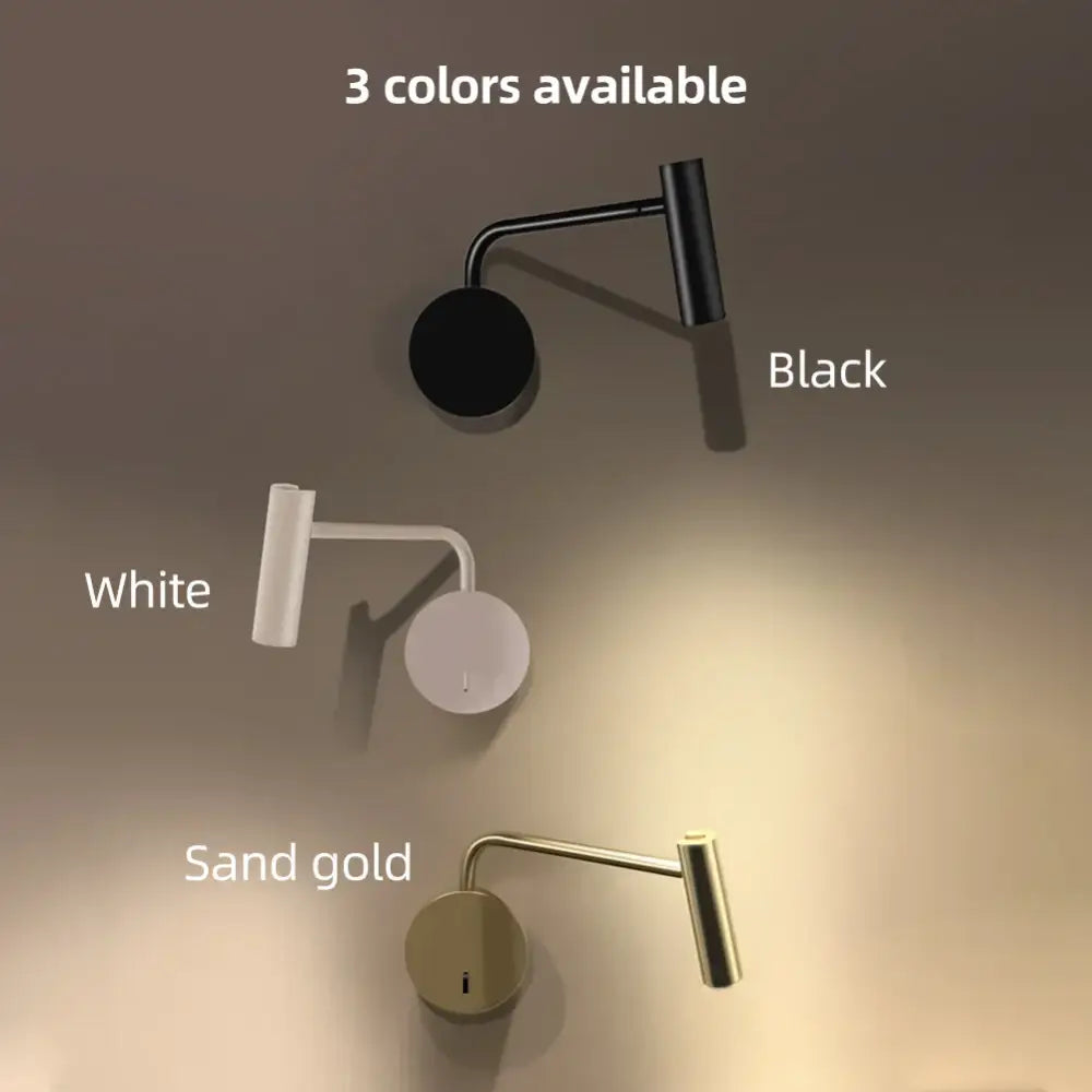 Black Adjustable Reading Lamp 4 Finish Options