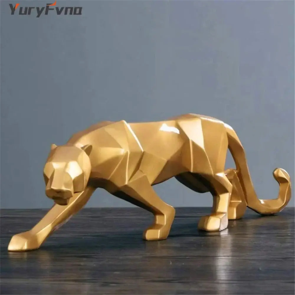 Black Geometric Resin Statue