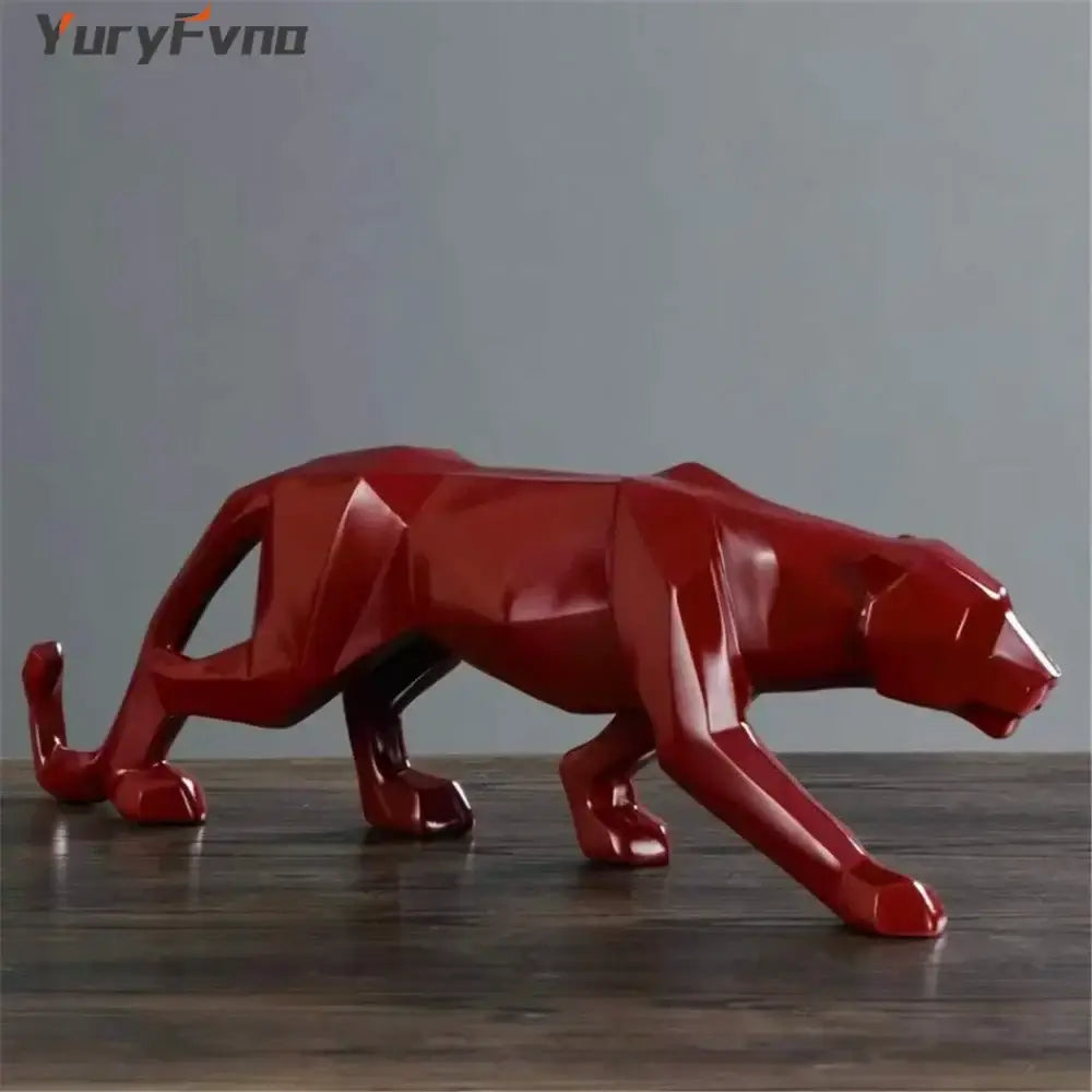 Black Geometric Resin Statue
