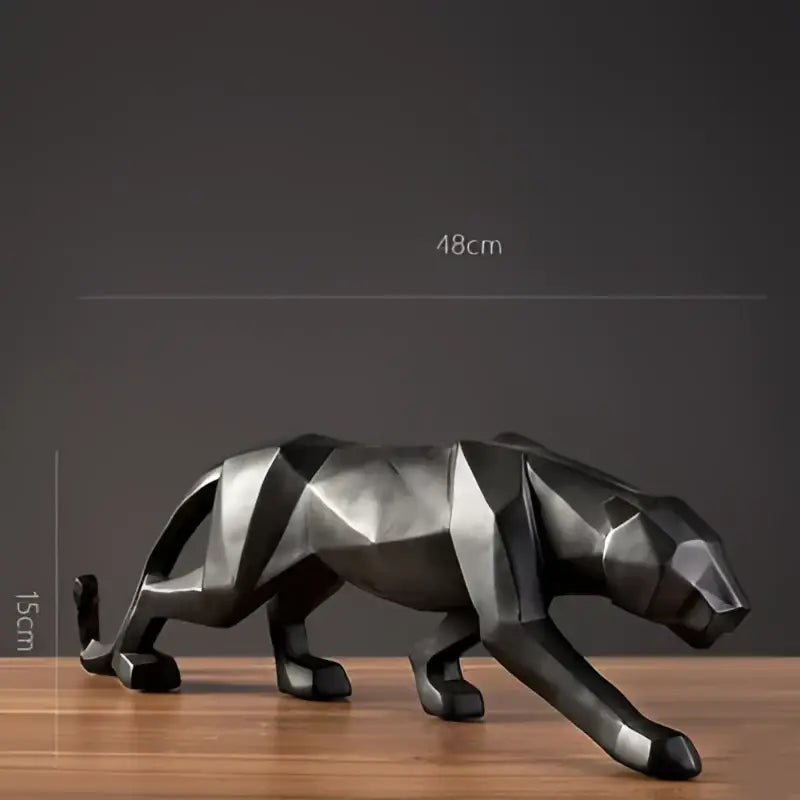 Black Geometric Resin Statue