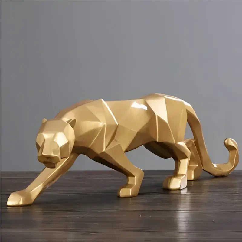 Black Geometric Resin Statue
