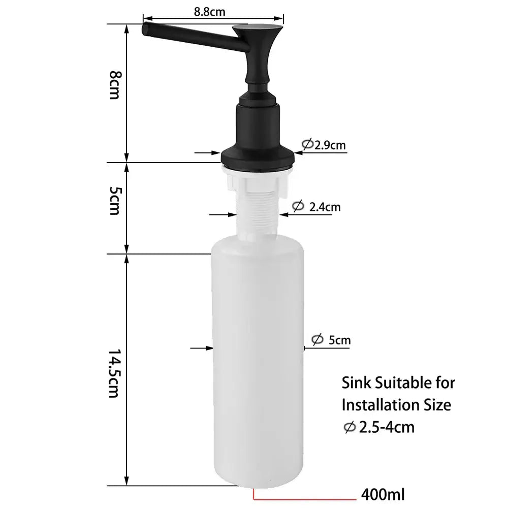 Black Stainless Soap Dispenser