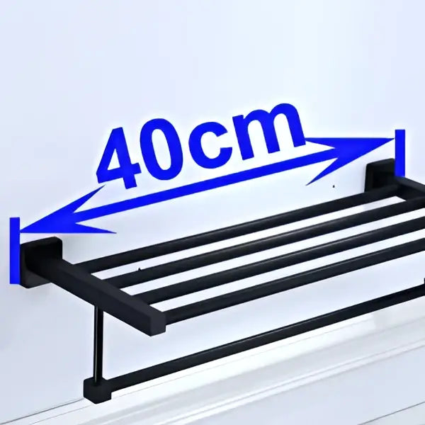 Black Metal Towel Rack