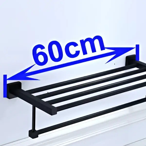 Black Metal Towel Rack