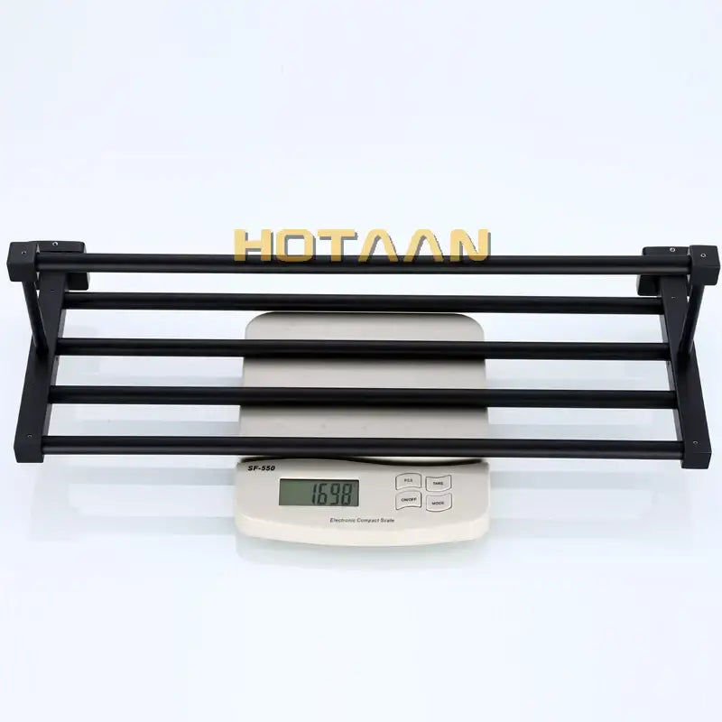 Black Metal Towel Rack