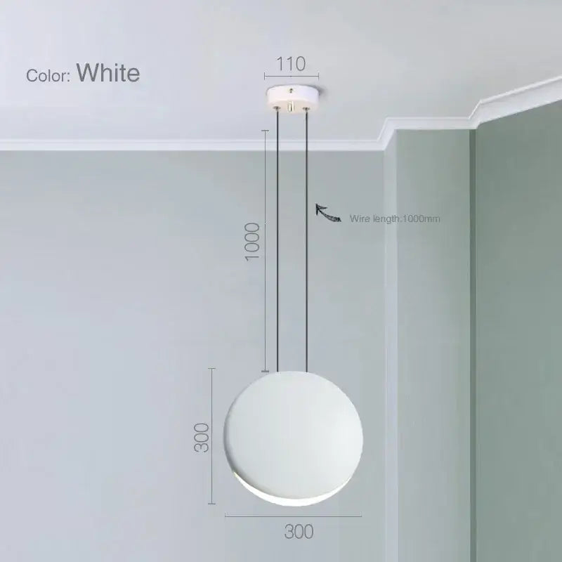 Black Green Moon Chandelier