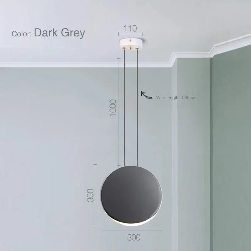 Black Green Moon Chandelier