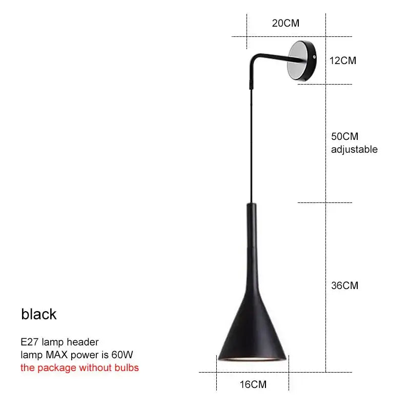 Black Nordic LED Sconce