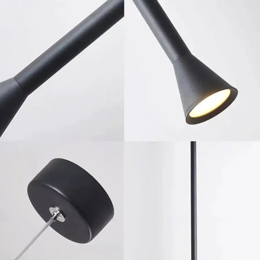 Black Nordic Pendant Light with Multi-Head Design
