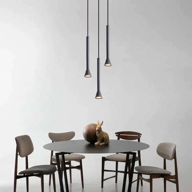 Black Nordic Pendant Light with Multi-Head Design