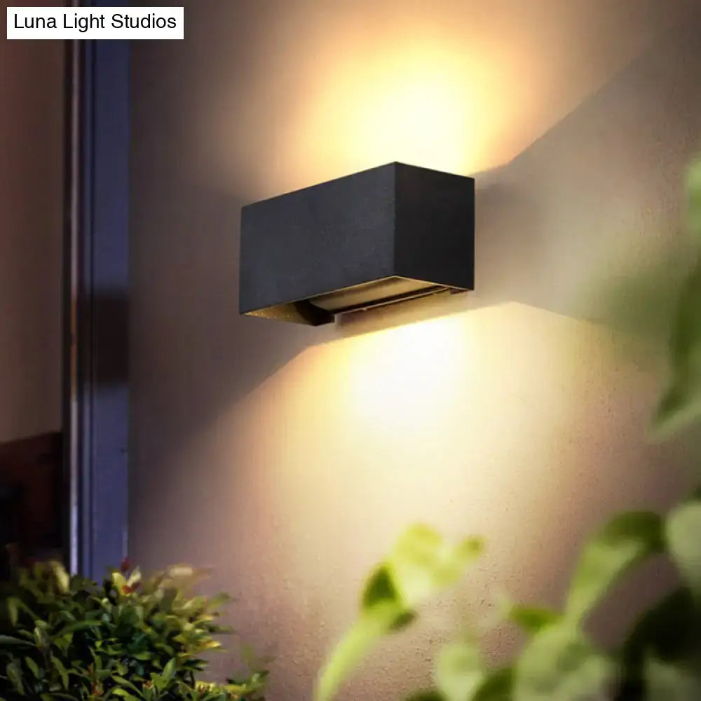 Black Rectangle Wall Sconce